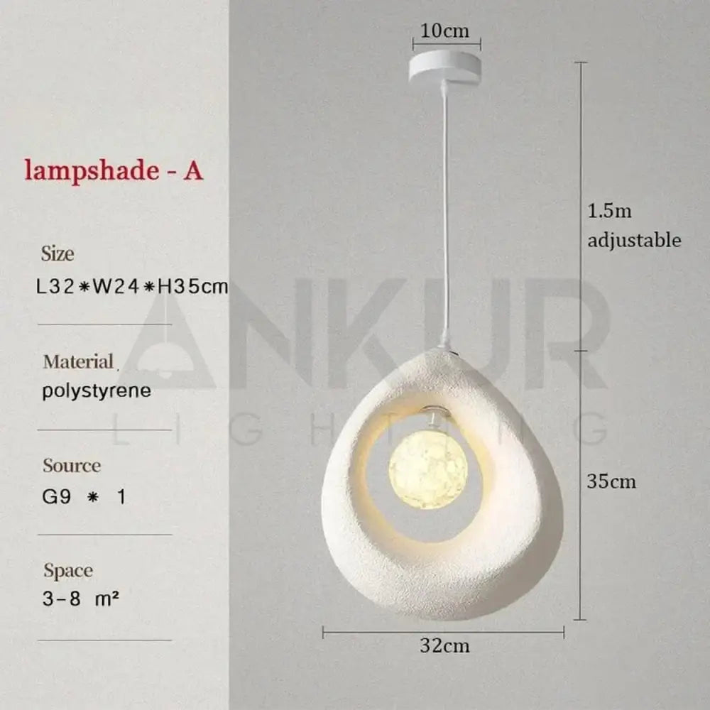 ANKUR FORBUS NORDIC EARTHY STYLE PENDANT LIGHT FOR LIVING ROOM OUTDOOR LIGHT