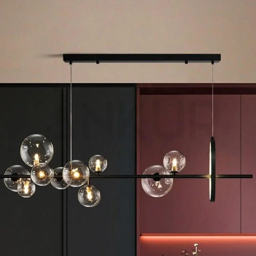 ANKUR GEOM ARIEL MODERN LED RING CHANDELIER HANGING LIGHT LARGE-10LP
