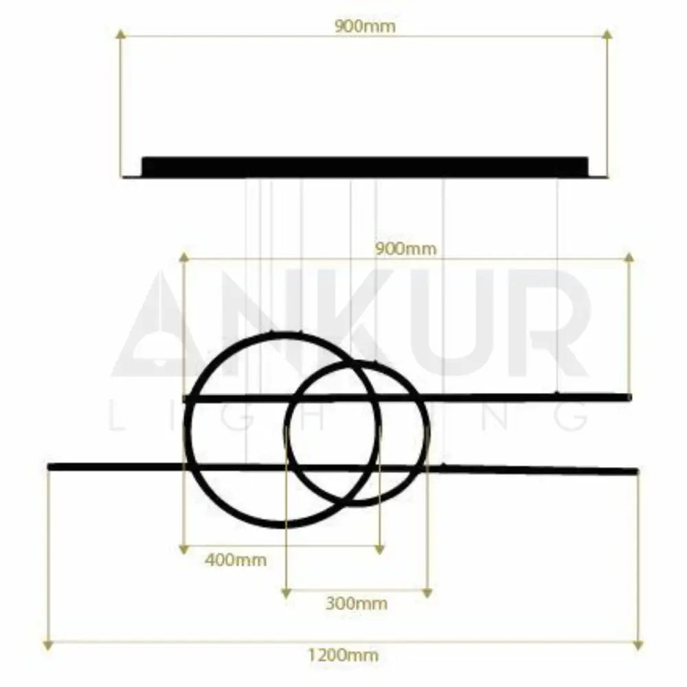 ANKUR GEOM DOUBLE LINEAR AND ROUND LED PENDANT LIGHT - Ankur Lighting