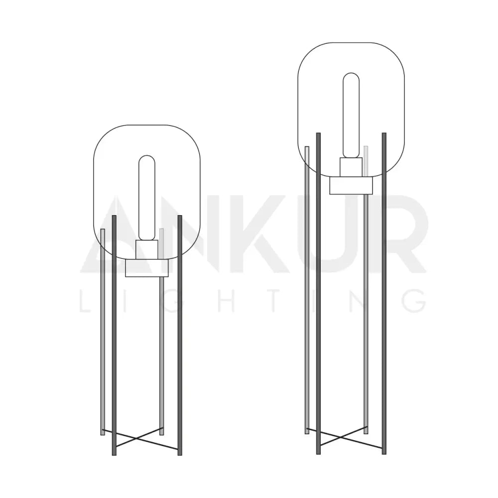 ANKUR GIORGIA MODERN METAL AND GLASS FLOOR LAMP