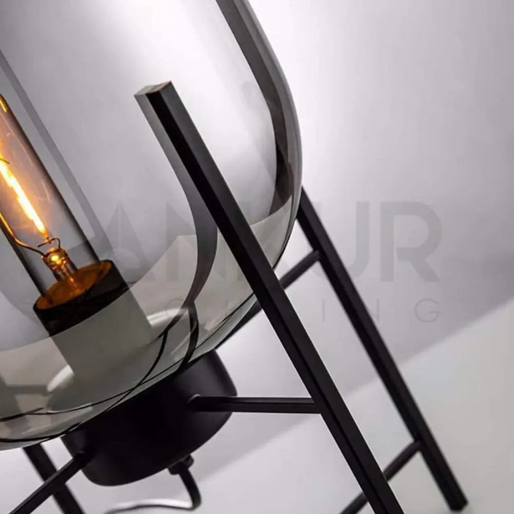 ANKUR GIORGIA MODERN METAL AND GLASS FLOOR LAMP