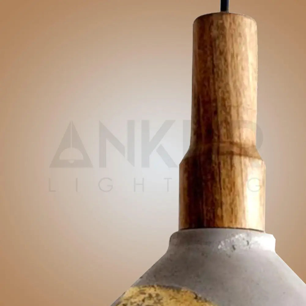 ANKUR GOLD LEAF CONCRETE HANGING - Ankur Lighting