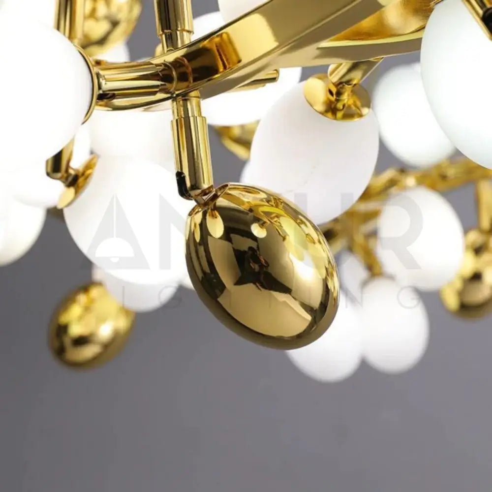 ANKUR GRAPE ESCAMOLES HORIZONTAL MODERN CHANDELIER - Ankur Lighting