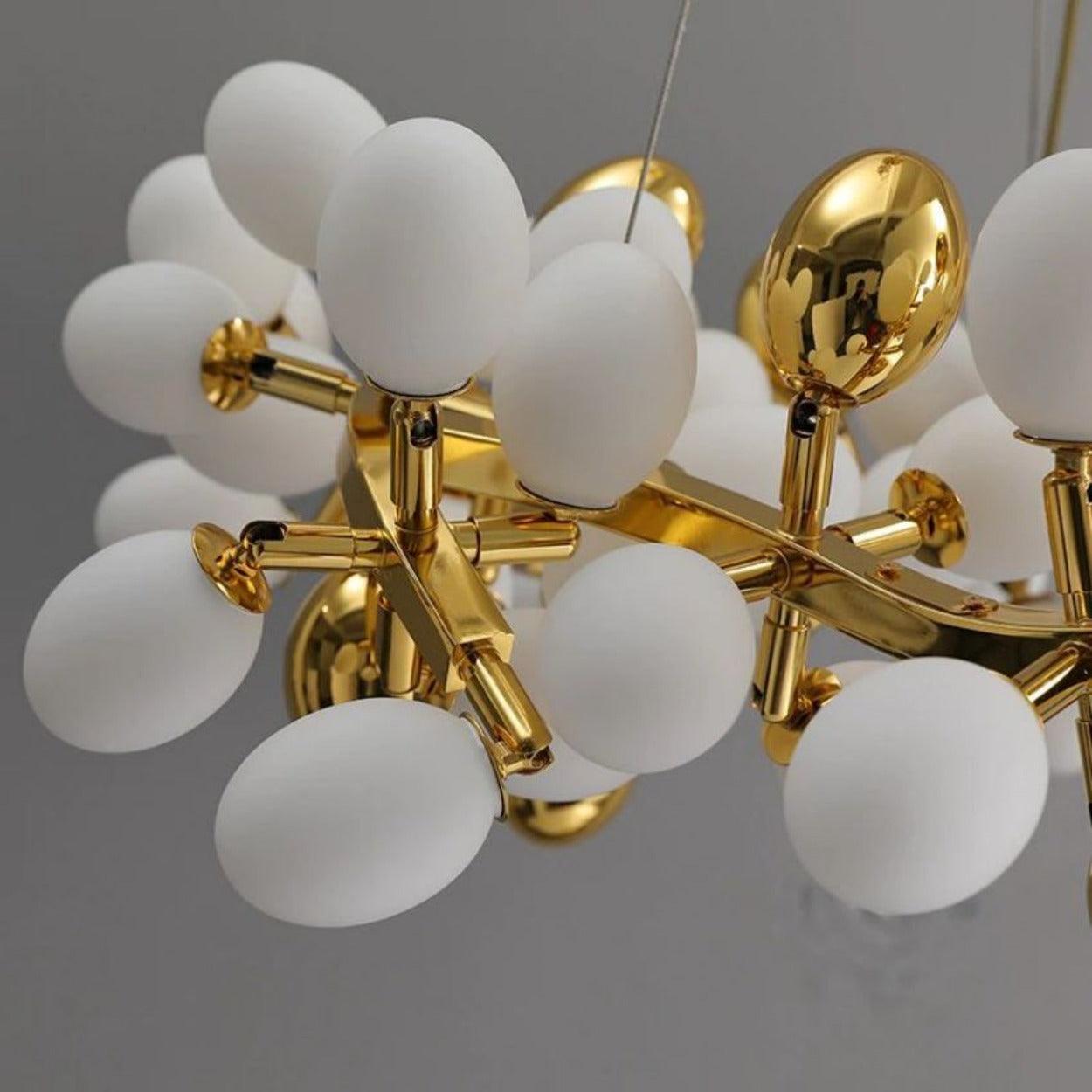 ANKUR GRAPE ESCAMOLES HORIZONTAL MODERN CHANDELIER - Ankur Lighting