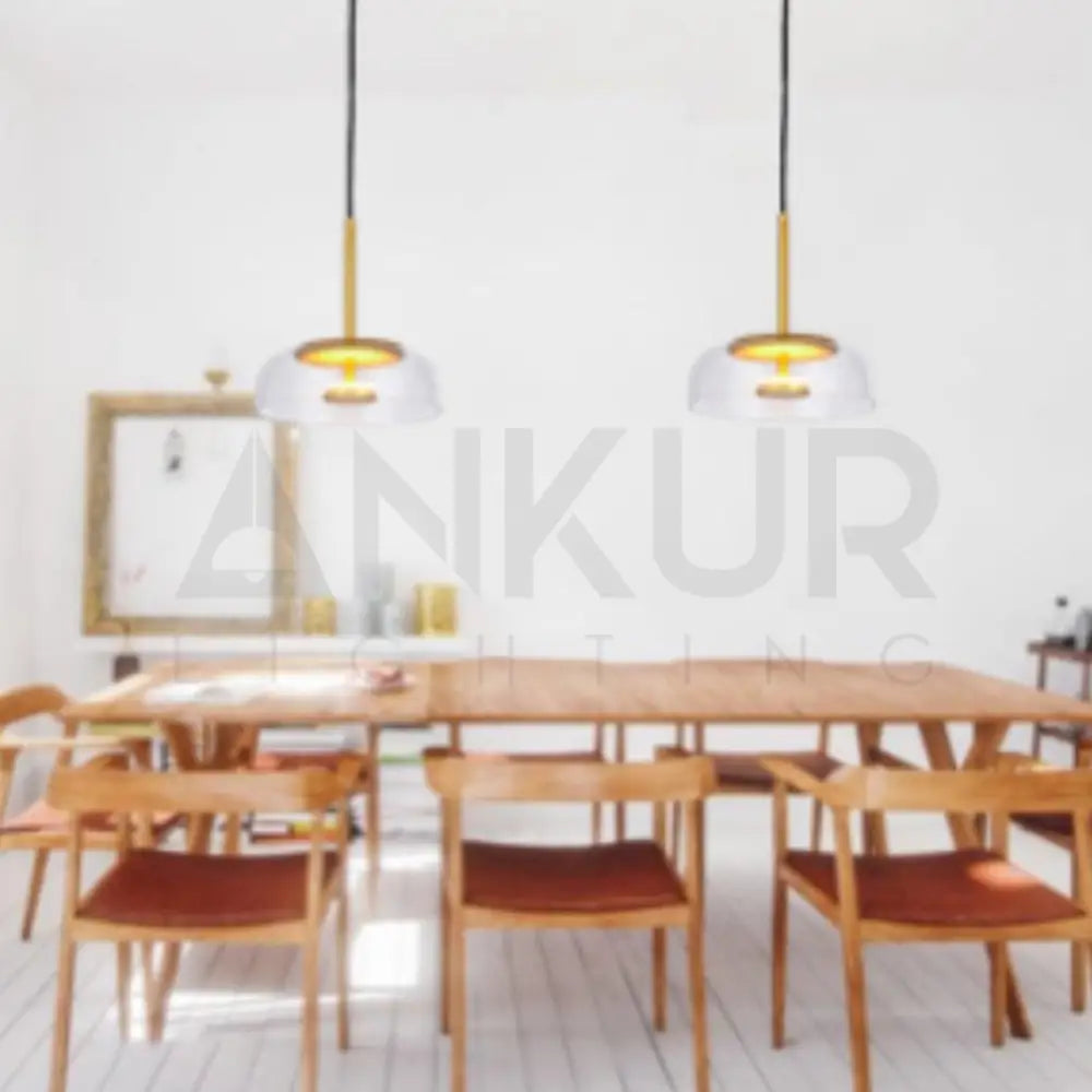 ANKUR HALO WIDE GLASS LED PENDANT LIGHT - Ankur Lighting