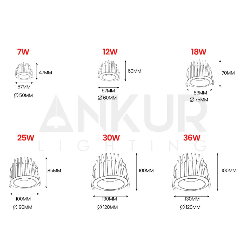 ANKUR HYDRA RECESSED LED DOWN LIGHT Downlight