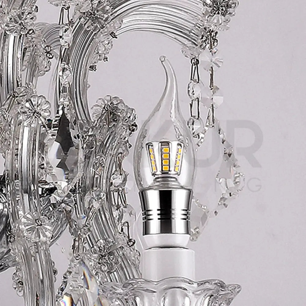 ANKUR IRIS 8 LIGHT CLEAR CRYSTAL CHANDELIER - Ankur Lighting