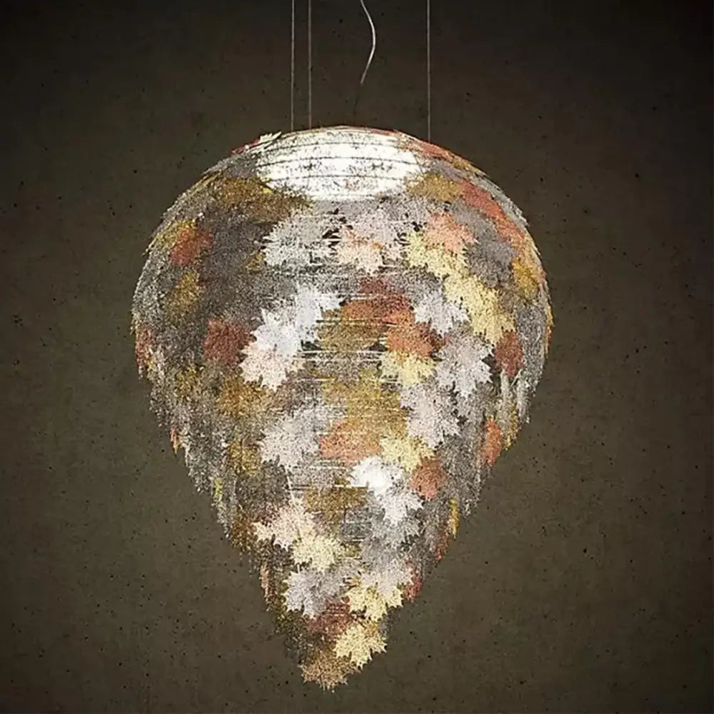 ANKUR LASER CUT METAL MAPLE LEAF CHANDELIER - Ankur Lighting