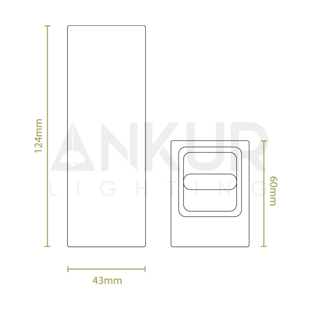 ANKUR LENSO 2-WAY NARROW BEAM OUTDOOR RATED LED WALL LIGHT - Ankur Lighting