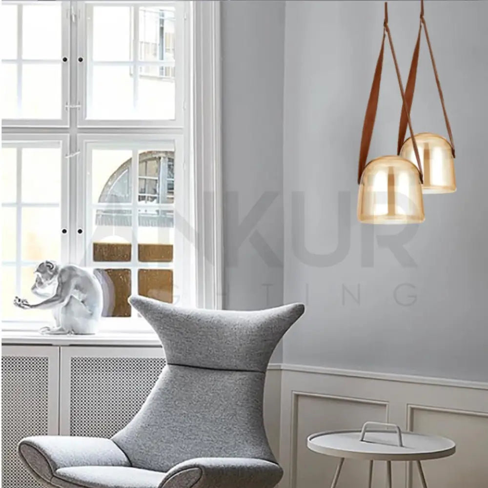 ANKUR LISA NORDIC GLASS VASE LED PENDANT LIGHT - Ankur Lighting