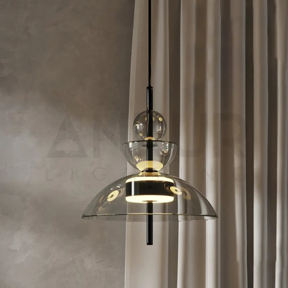 ANKUR MAYTONI BK1 CONTEMPORY MODERN GLASS LED PENDANT LIGHT Amber Glass Lighting