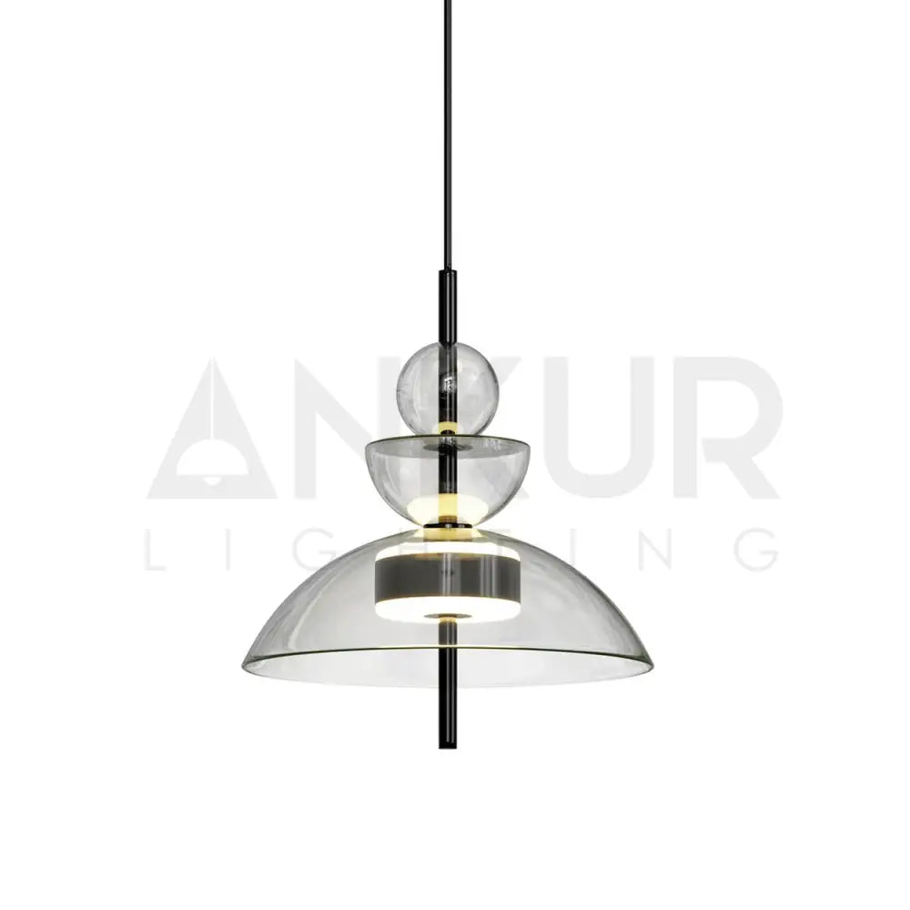 ANKUR MAYTONI BK1 CONTEMPORY MODERN GLASS LED PENDANT LIGHT Smoke Glass Lighting