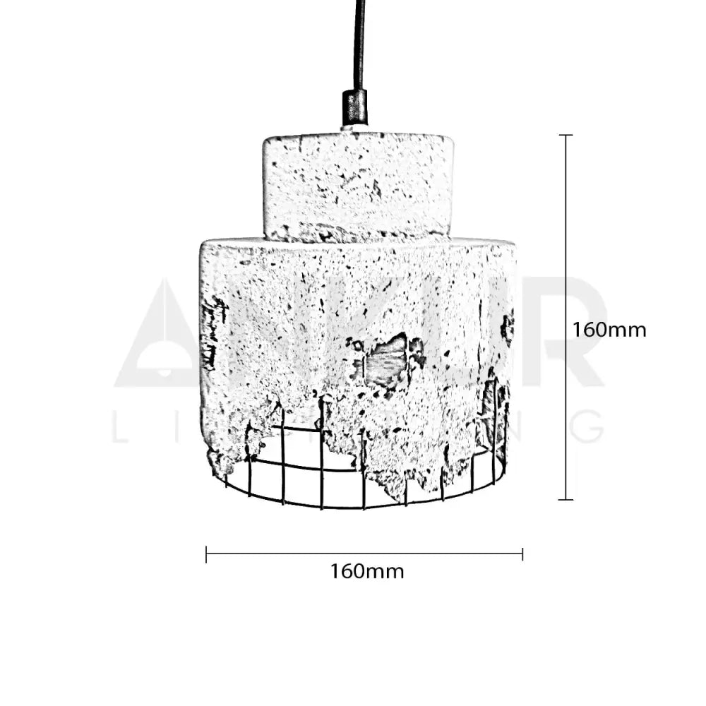 Ankur Metal Mesh Round Concrete Hanging - Ankur Lighting