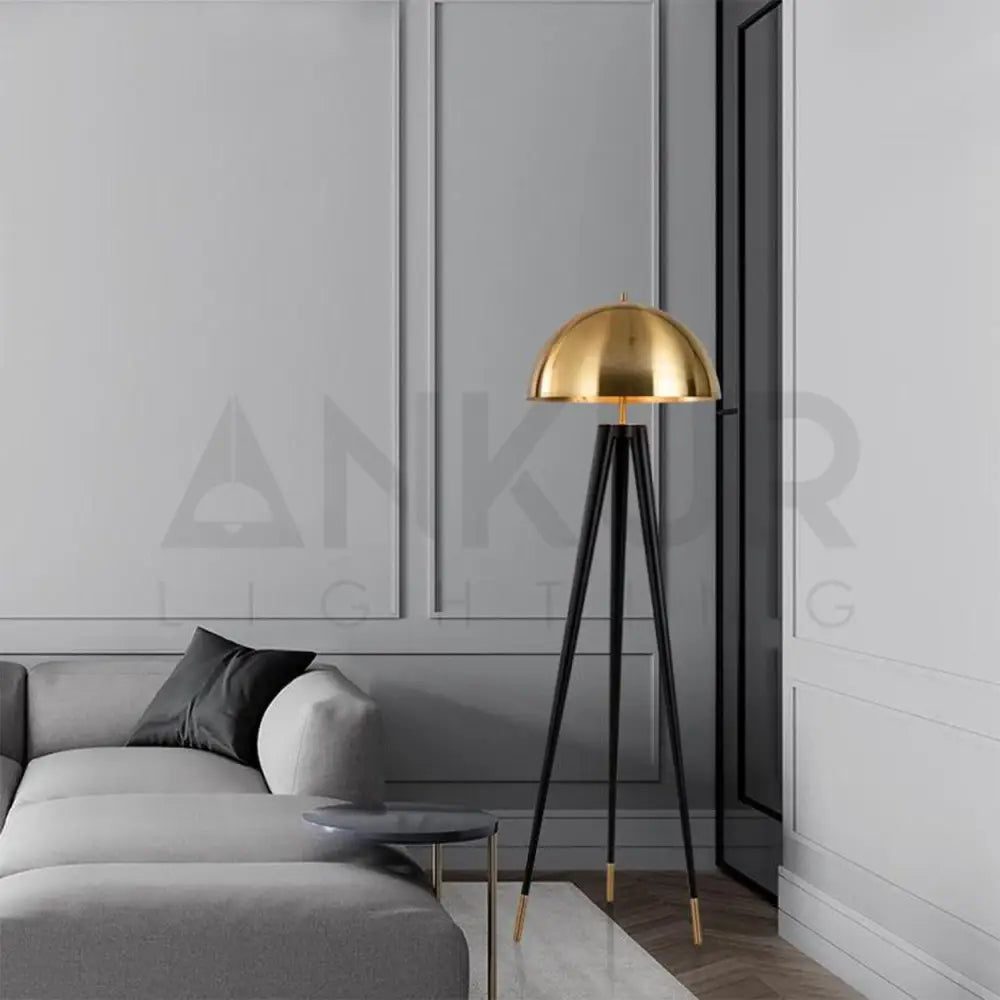 ANKUR MUSHROOM HEAD TRIPOD FLOOR LAMP - Ankur Lighting