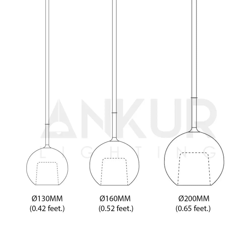 ANKUR PENTA GLO GLASS HANGING LIGHT - Ankur Lighting