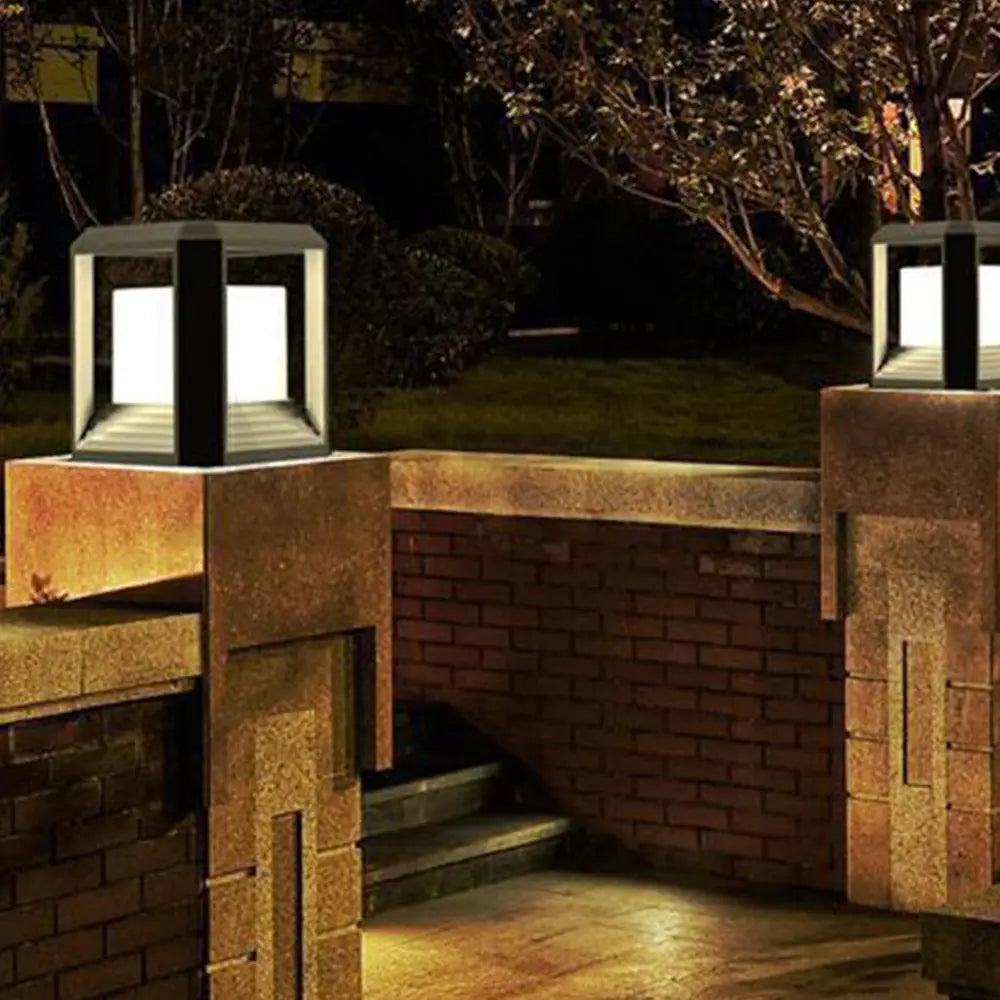 ANKUR QUADRATO ALUM DIECAST OUTDOOR POST GATE LIGHT - Ankur Lighting