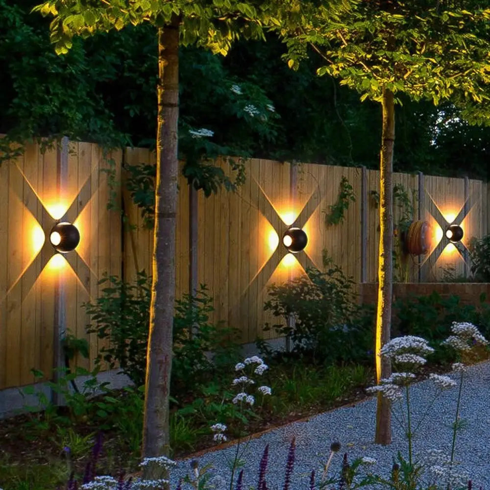 ANKUR ROTED 4-WAY ROUND OUTDOOR LED WALL LIGHT - Ankur Lighting
