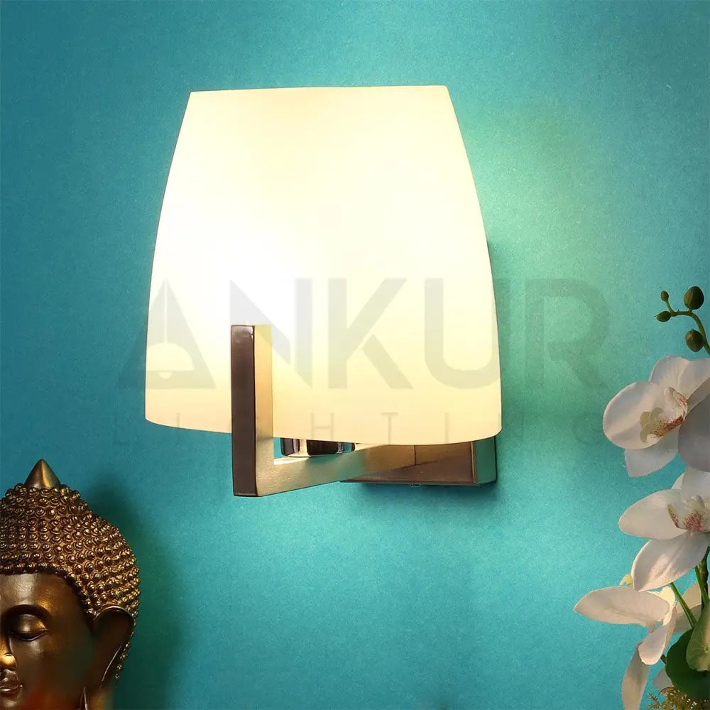 ANKUR SEMPRE SIMPLE ELEGANT WHITE GLASS WALL LIGHT