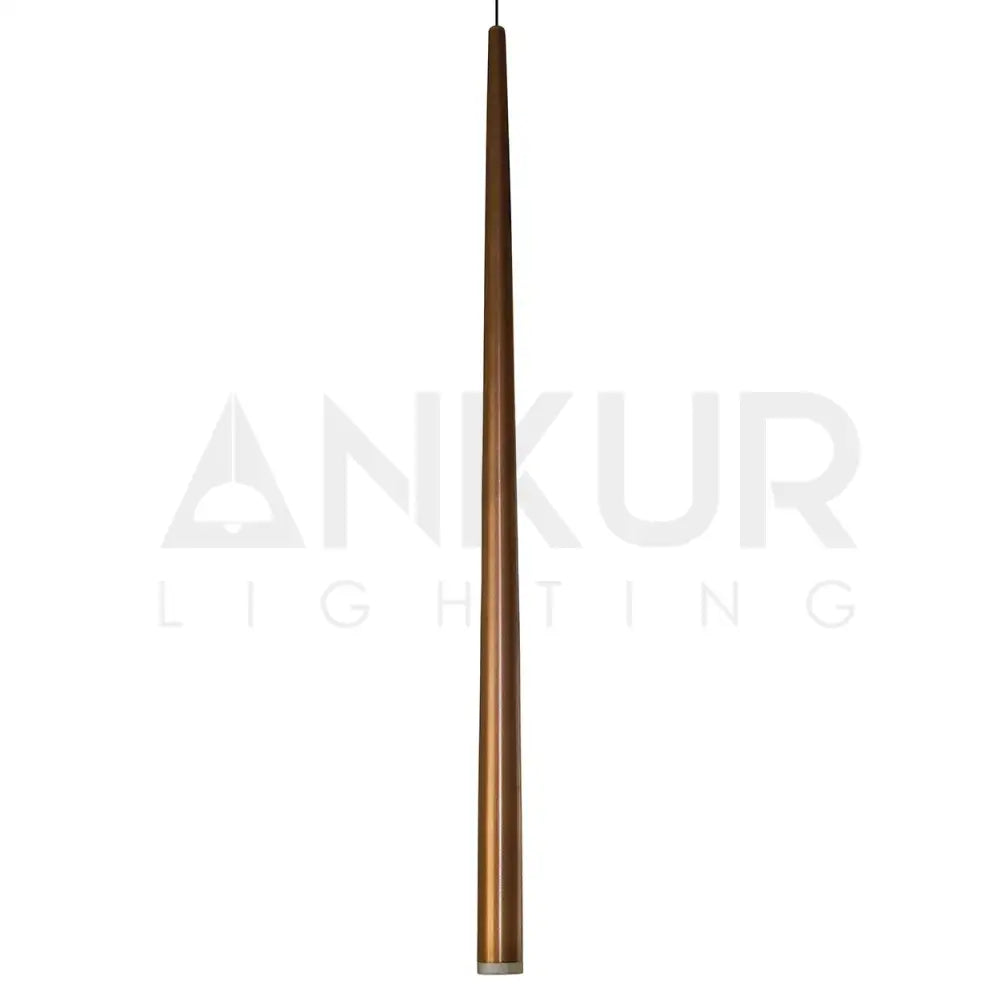 ANKUR SLIM CONE LUNGO COFFEE COLOUR LED PENDANT LIGHT - Ankur Lighting