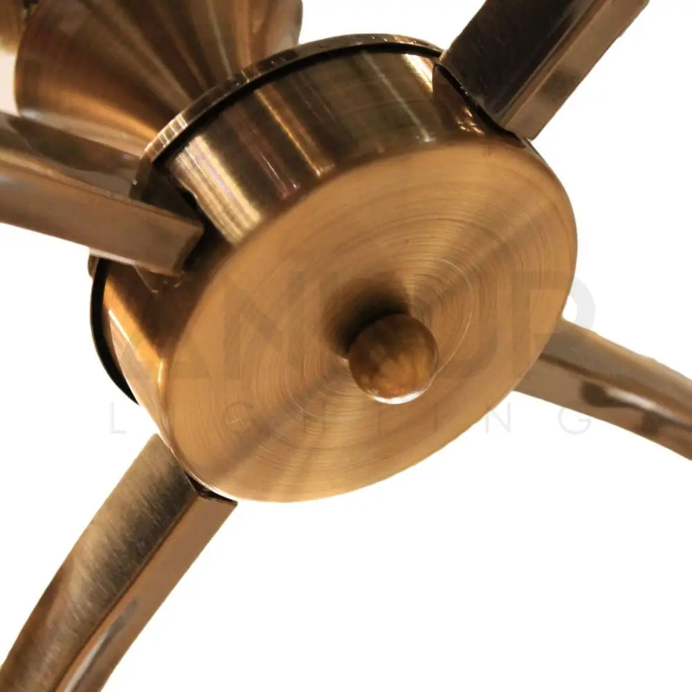 ANKUR SQUARE 4 LAMP CASA ANTIQUE BRASS METAL WITH GLASS CHANDELIER - Ankur Lighting