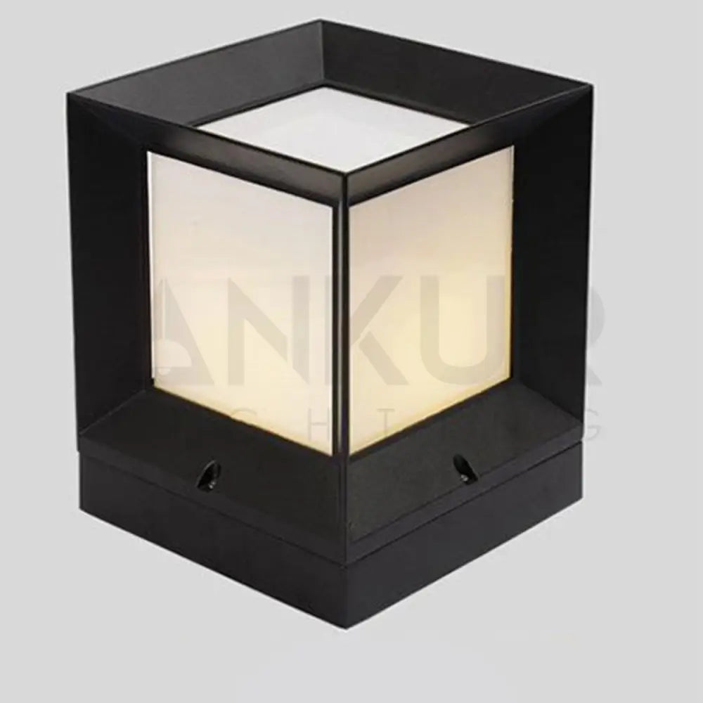 ANKUR SQUARE METAL OUTDOOR GATE POST LIGHT - Ankur Lighting