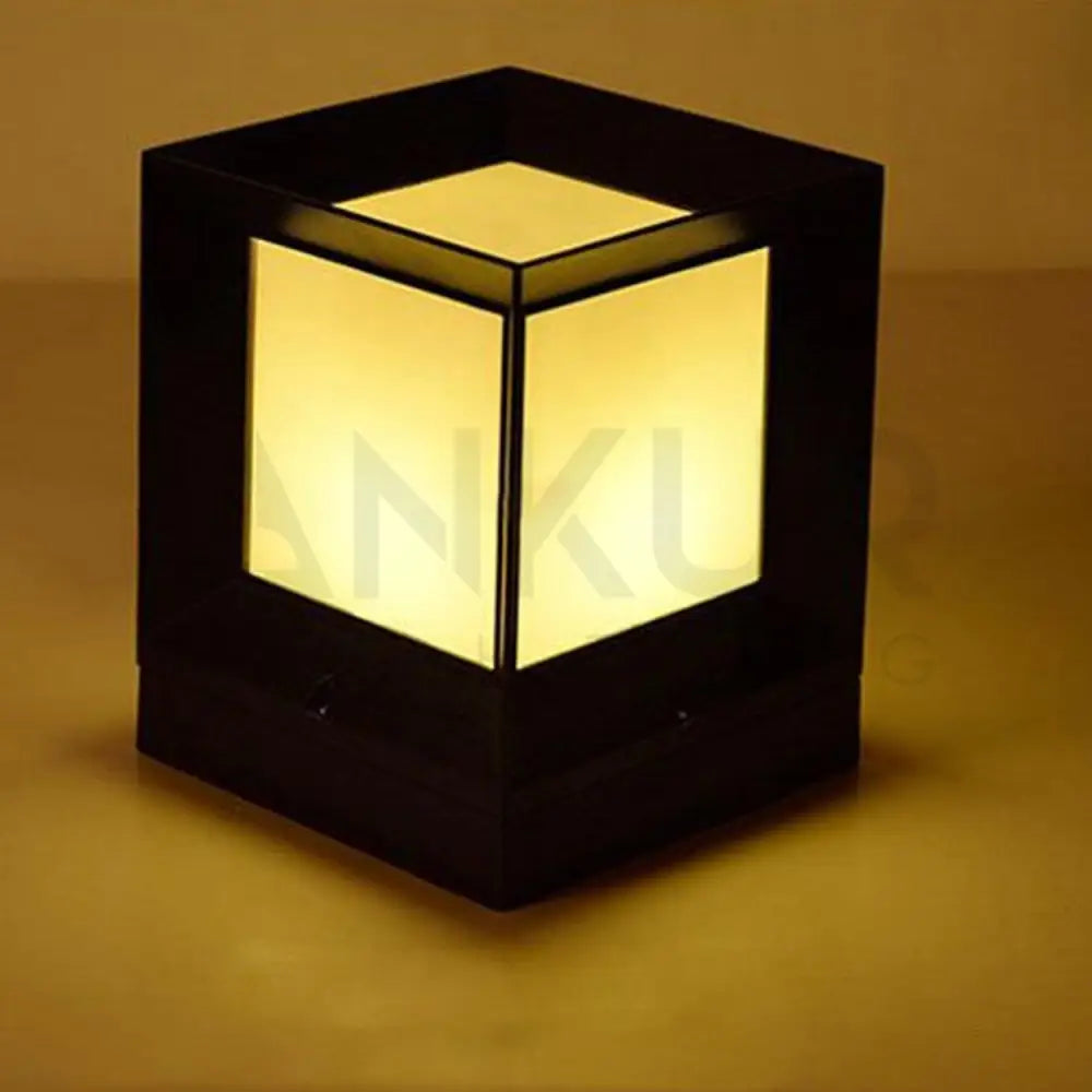 ANKUR SQUARE METAL OUTDOOR GATE POST LIGHT - Ankur Lighting