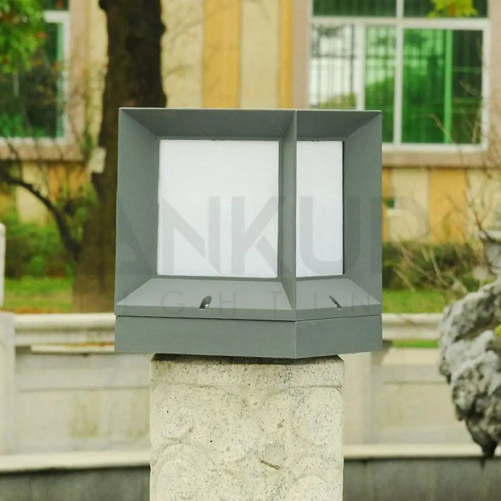 ANKUR SQUARE METAL OUTDOOR GATE POST LIGHT - Ankur Lighting