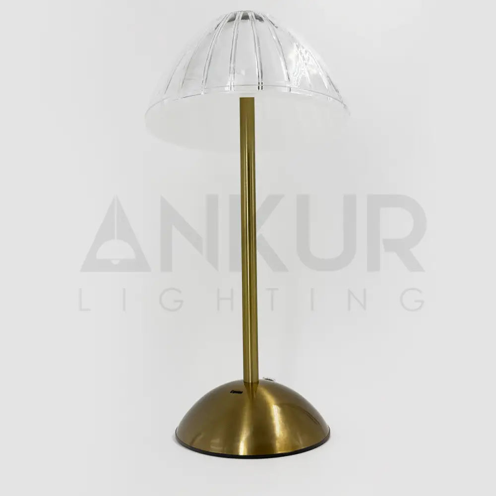 ANKUR UNPLUGGED CRYSTAL UMBRELLA RECHARGABLE AND DIMMABLE TABLE LAMP