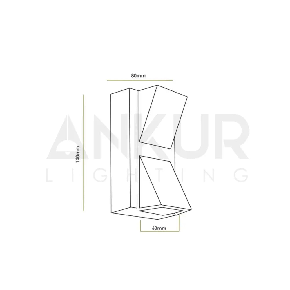 ANKUR VEE UP DOWN OUTDOOR WATERPROOF IP RATED LED WALL LIGHT - Ankur Lighting