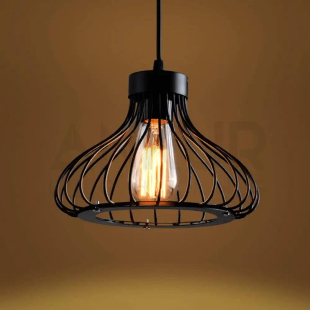 ANKUR VINTAGE RETRO CAGE HANGING PENDANT LIGHT - Ankur Lighting