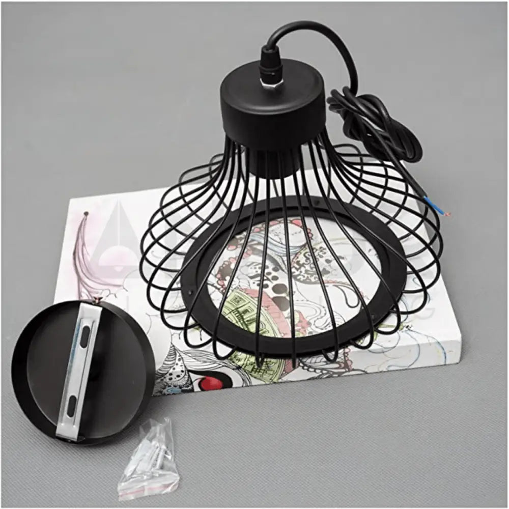 ANKUR VINTAGE RETRO CAGE HANGING PENDANT LIGHT - Ankur Lighting