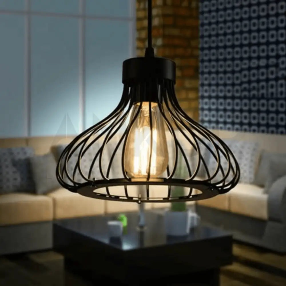 ANKUR VINTAGE RETRO CAGE HANGING PENDANT LIGHT - Ankur Lighting