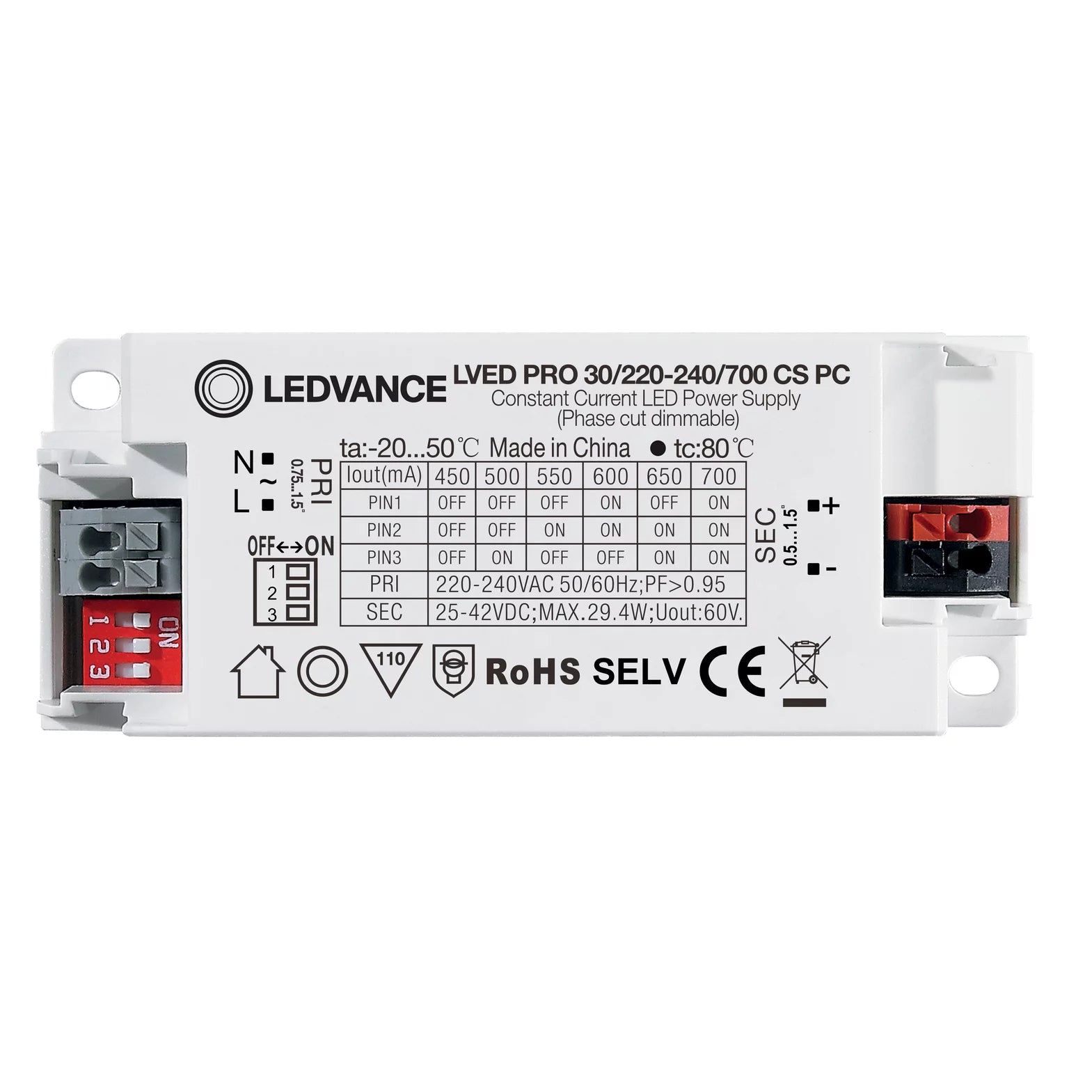 LEDVANCE 30W PHASE CUT DIMMABLE LED DRIVER