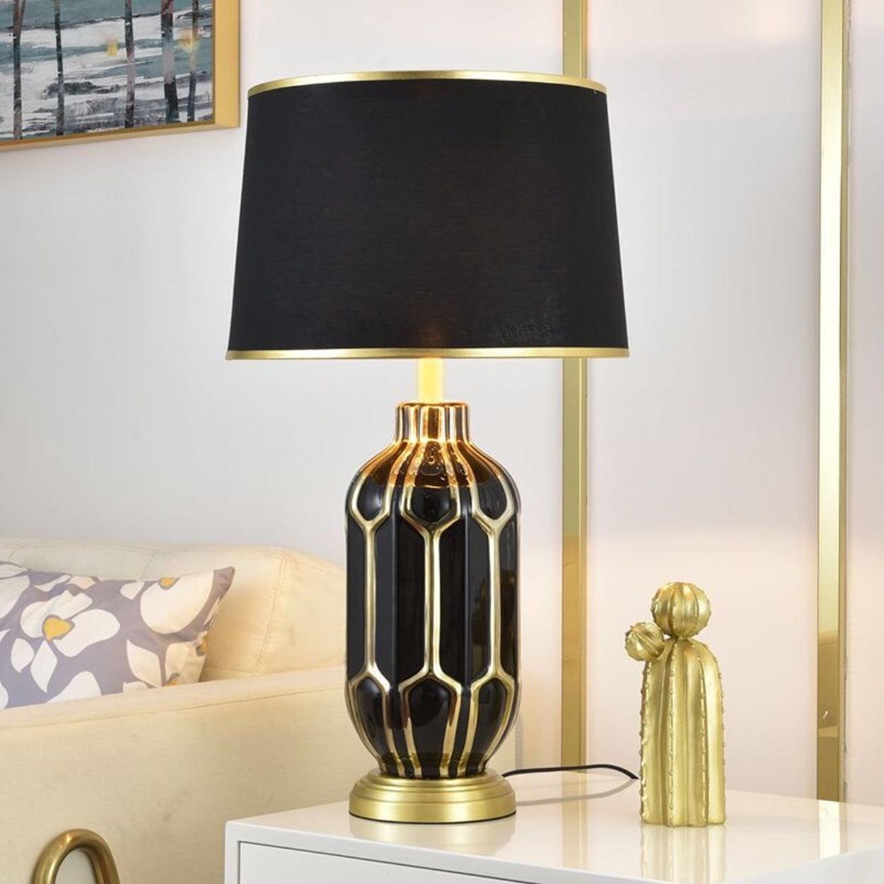 BLEEN CERAMIC TABLE LAMP BEDSIDE LAMP - Ankur Lighting