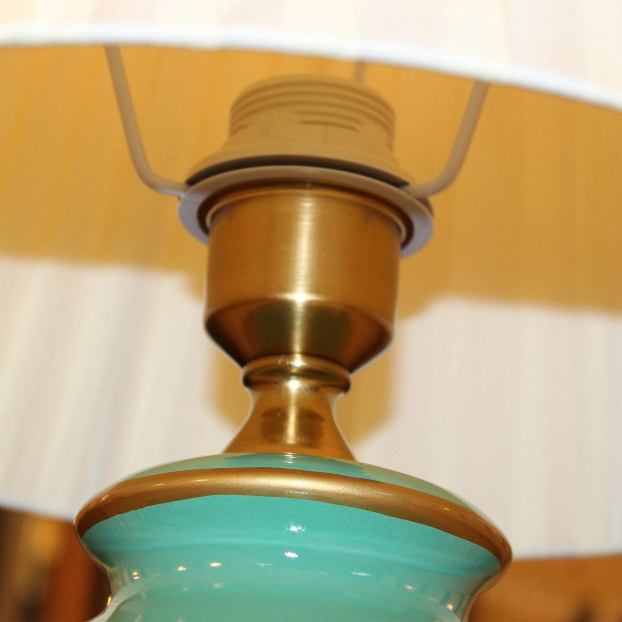 BLOOM CERAMIC BEDSIDE TABLE LAMP - Ankur Lighting