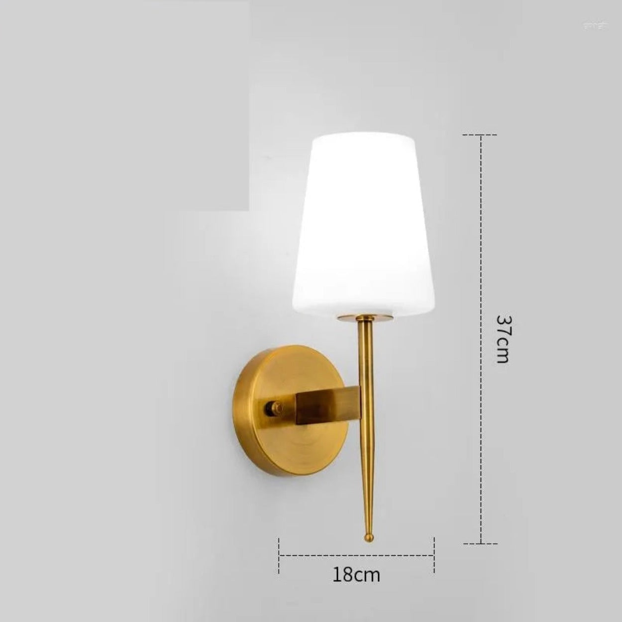 ANKUR GRACE ELEGANT WHITE GLASS AND METAL WALL LIGHT SINGLE AND DOUBLE LAMP OPTIONS