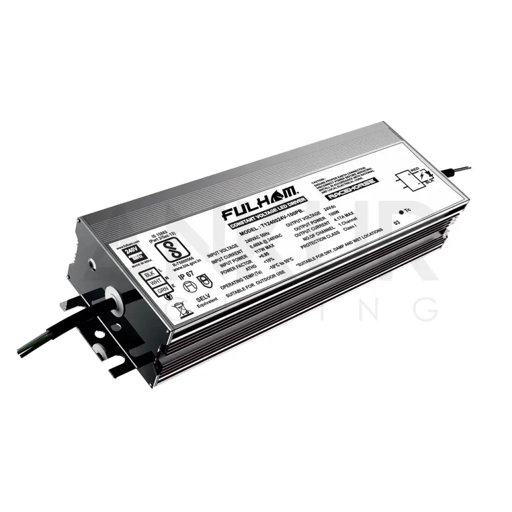 FULHAM 24V CONSTANT VOLTAGE OUTDOOR RATED IP67 DRIVER 100W