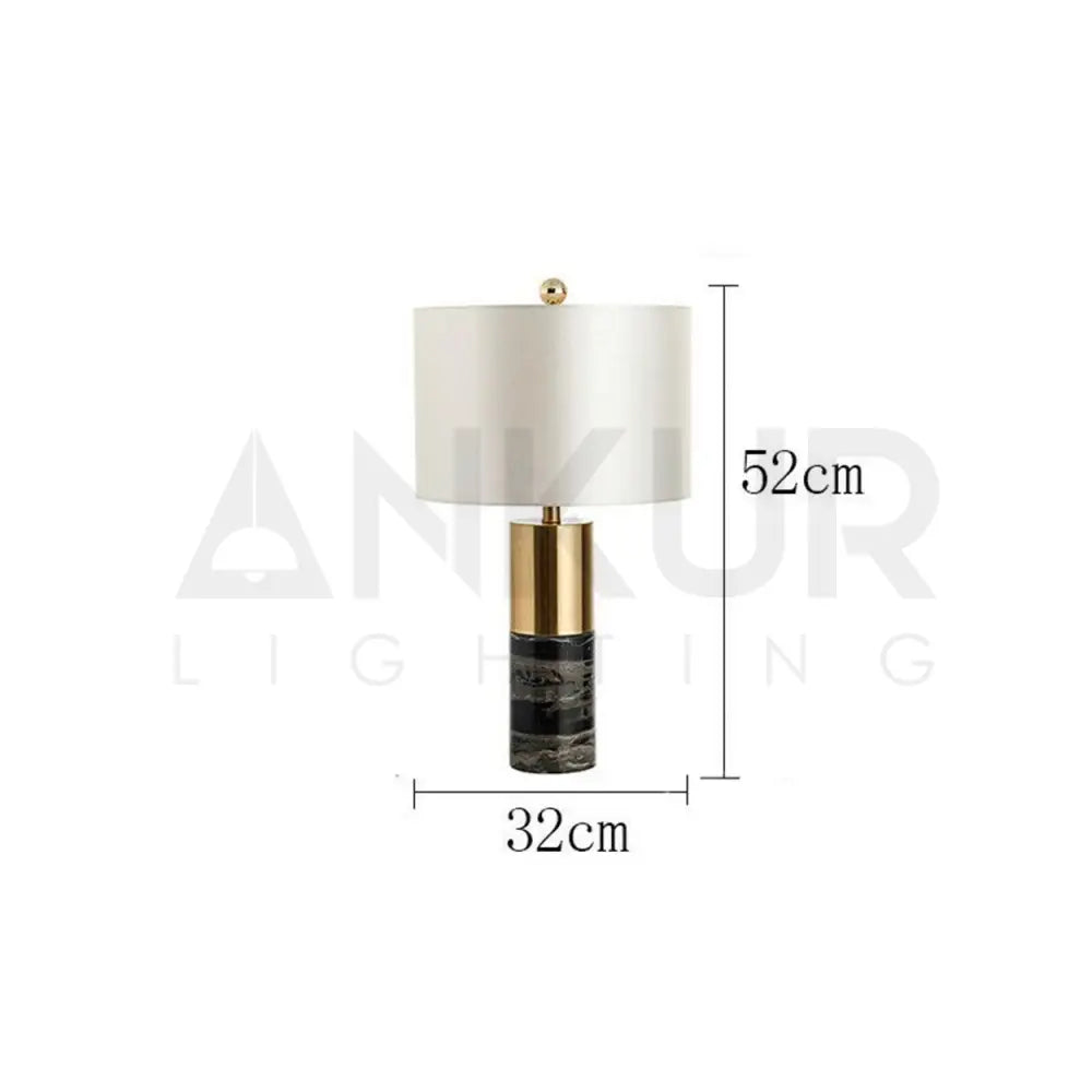GOLD WITH MARBLE TEXTURE TABLE LAMP - Ankur Lighting