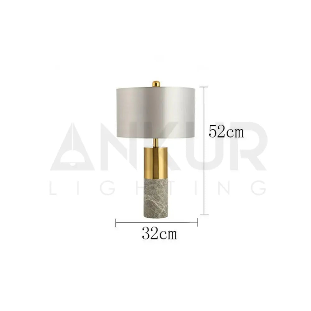 GOLD WITH MARBLE TEXTURE TABLE LAMP - Ankur Lighting