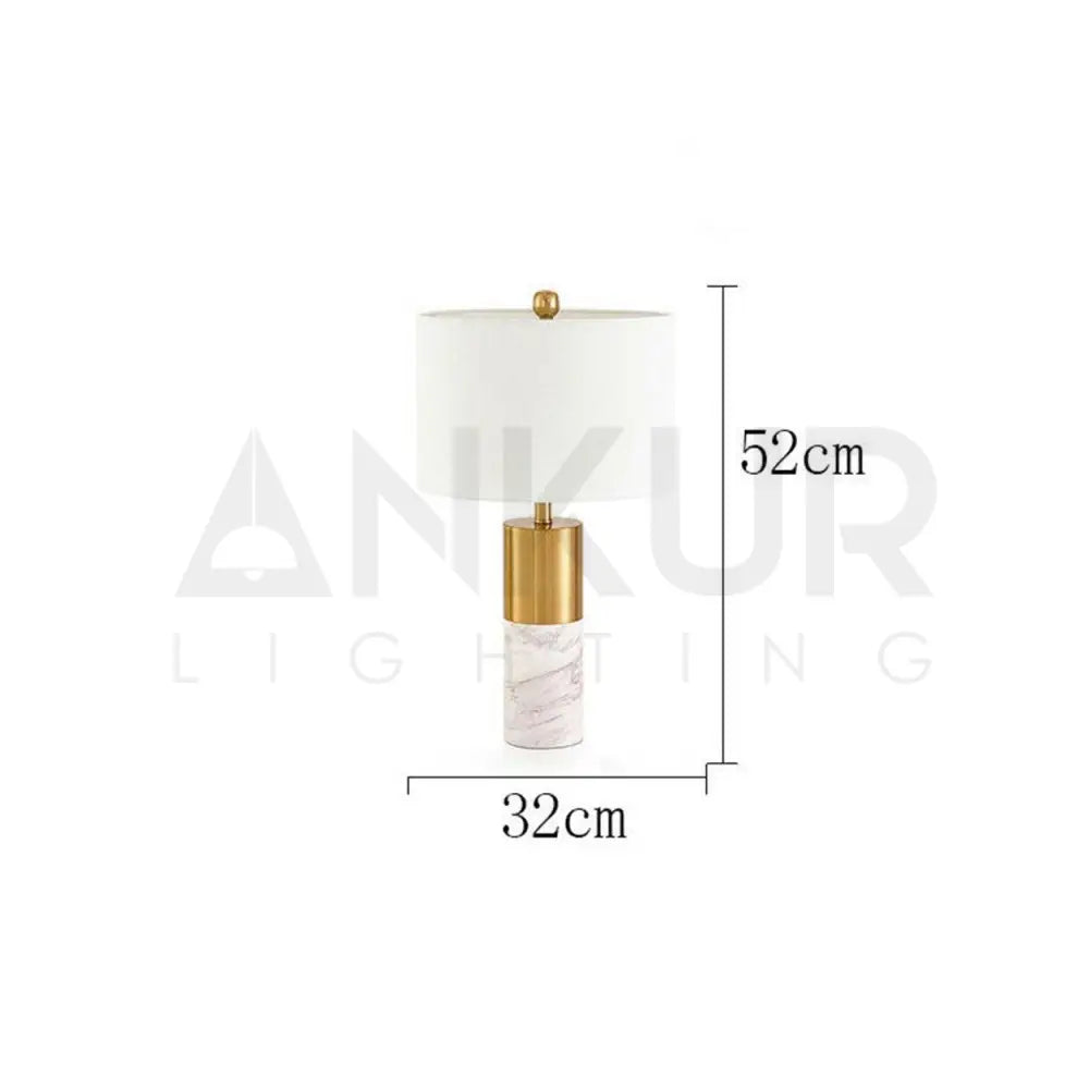 GOLD WITH MARBLE TEXTURE TABLE LAMP - Ankur Lighting