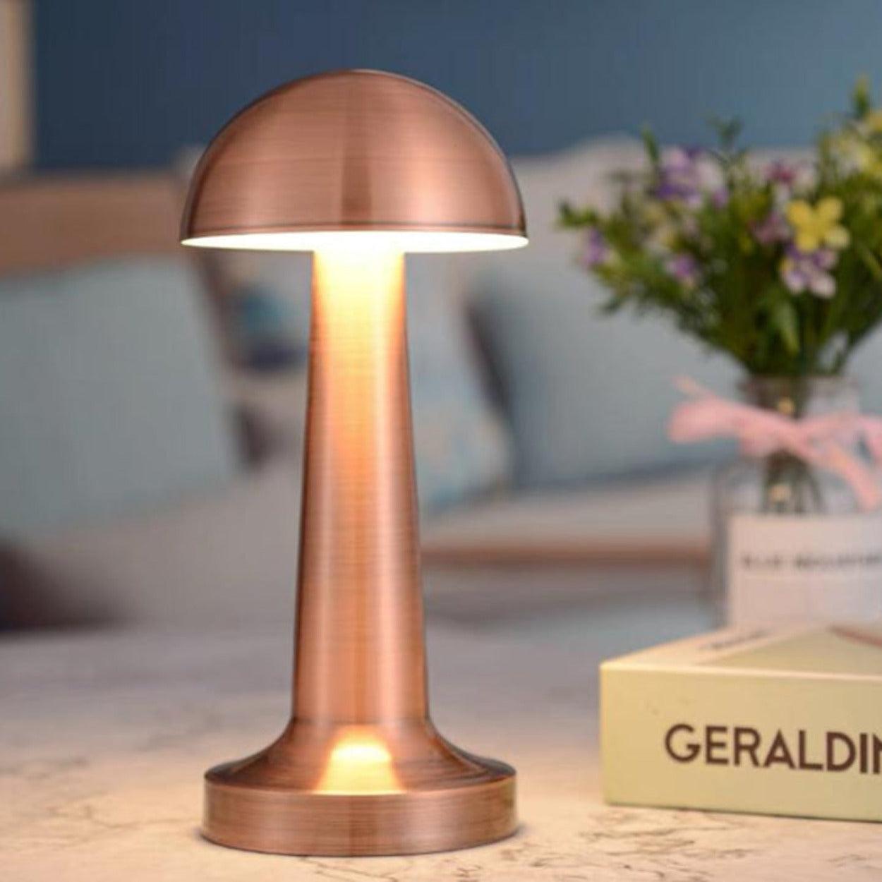 MUSHROOM RECHARGABLE TOUCH CONTROL WIRELESS BAR TABLE LAMP at the