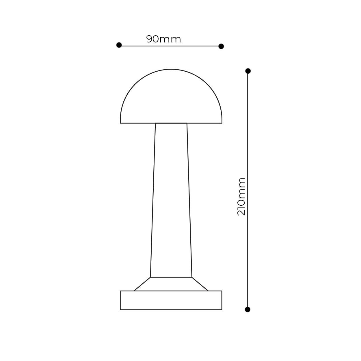MUSHROOM RECHARGABLE TOUCH CONTROL WIRELESS BAR TABLE LAMP - Ankur Lighting
