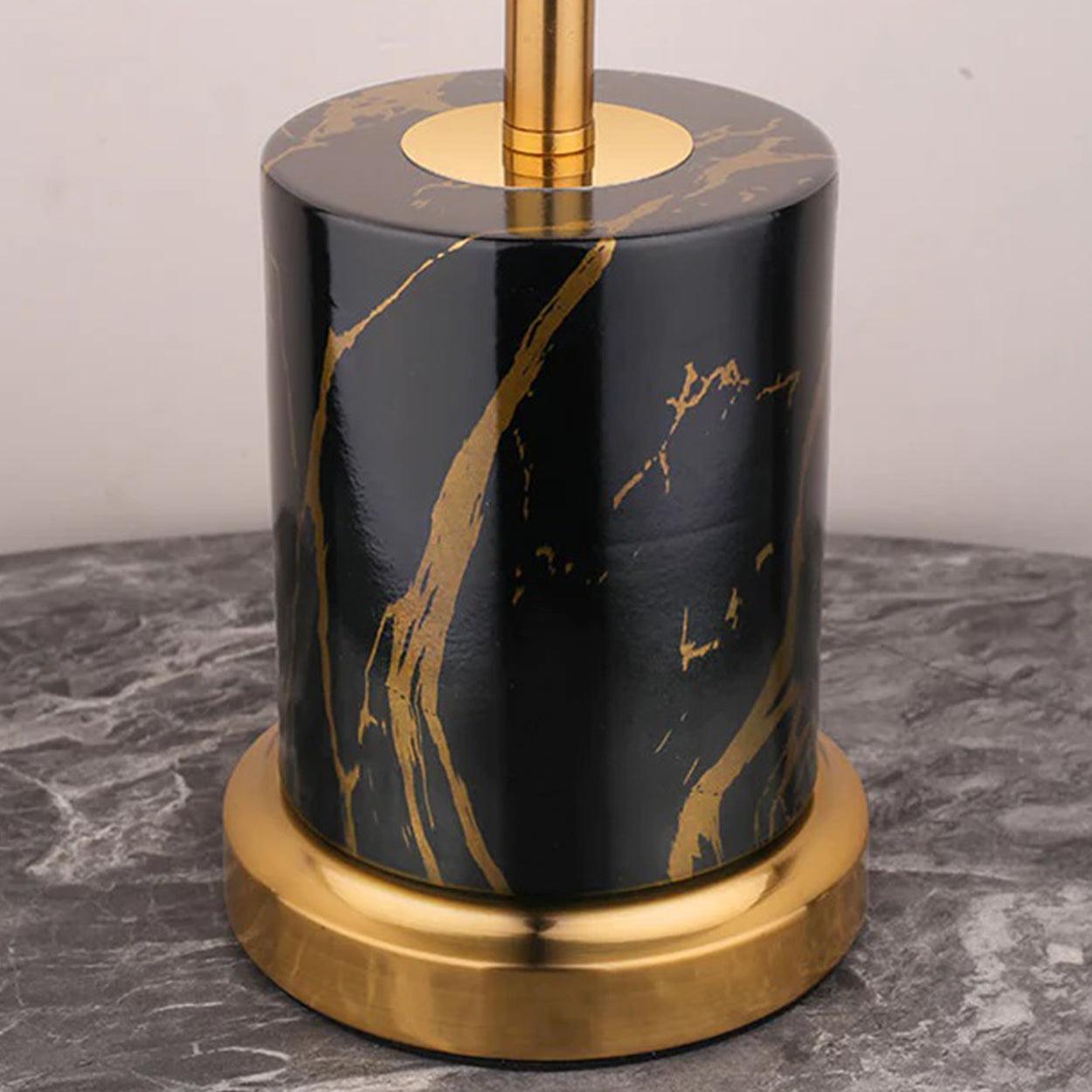 NERO GOLD WITH MARBLE TEXTURE TABLE LAMP BEDSIDE LAMP - Ankur Lighting