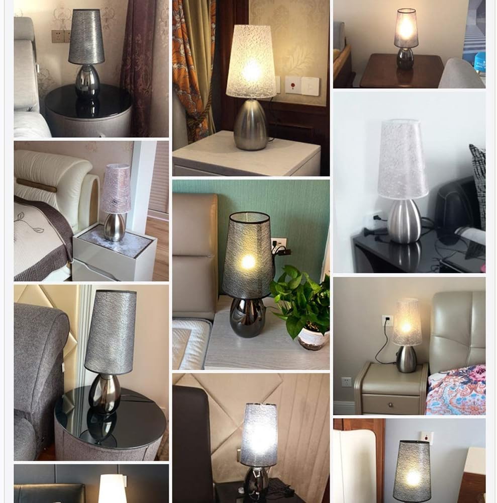 ANKUR NOIR GLOSSY FINISH METAL BEDSIDE TABLE LAMP