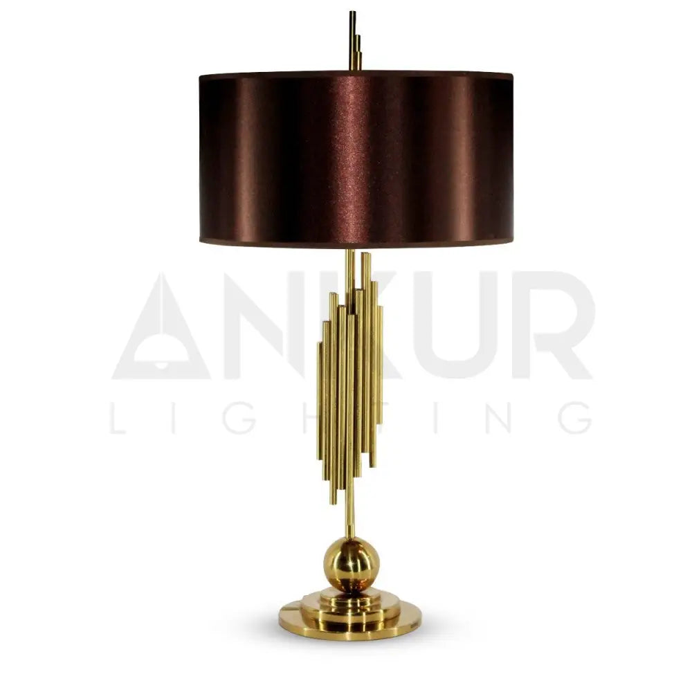 ORGAN CONTEMPORARY TABLE LAMP GOLD FINISH - Ankur Lighting