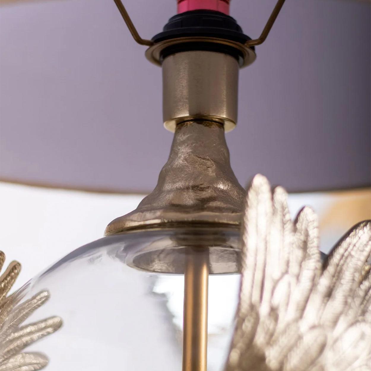 PHOENIX WING HAND MADE METAL AND GLASS TABLE LAMP - Ankur Lighting