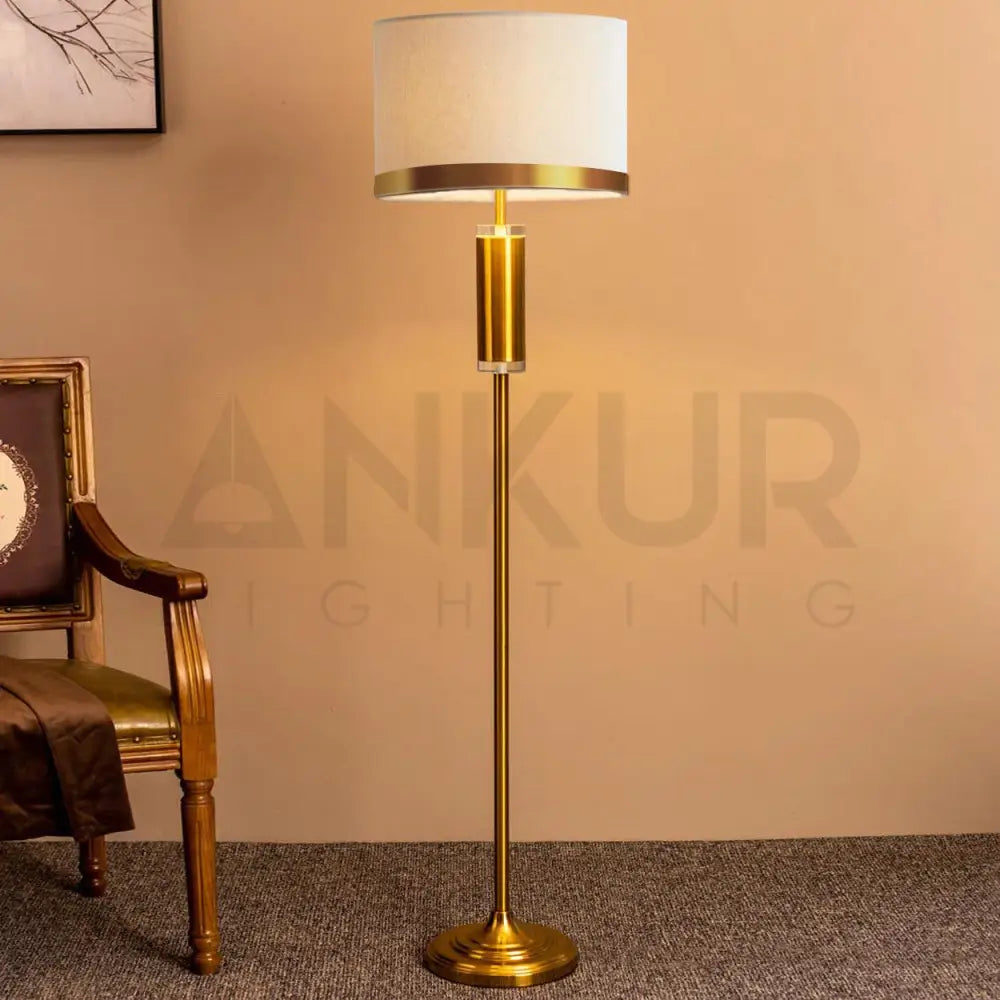 ROBERT LUXURY METAL AND CRYSTAL DESIGNER FLOOR LAMP - Ankur Lighting