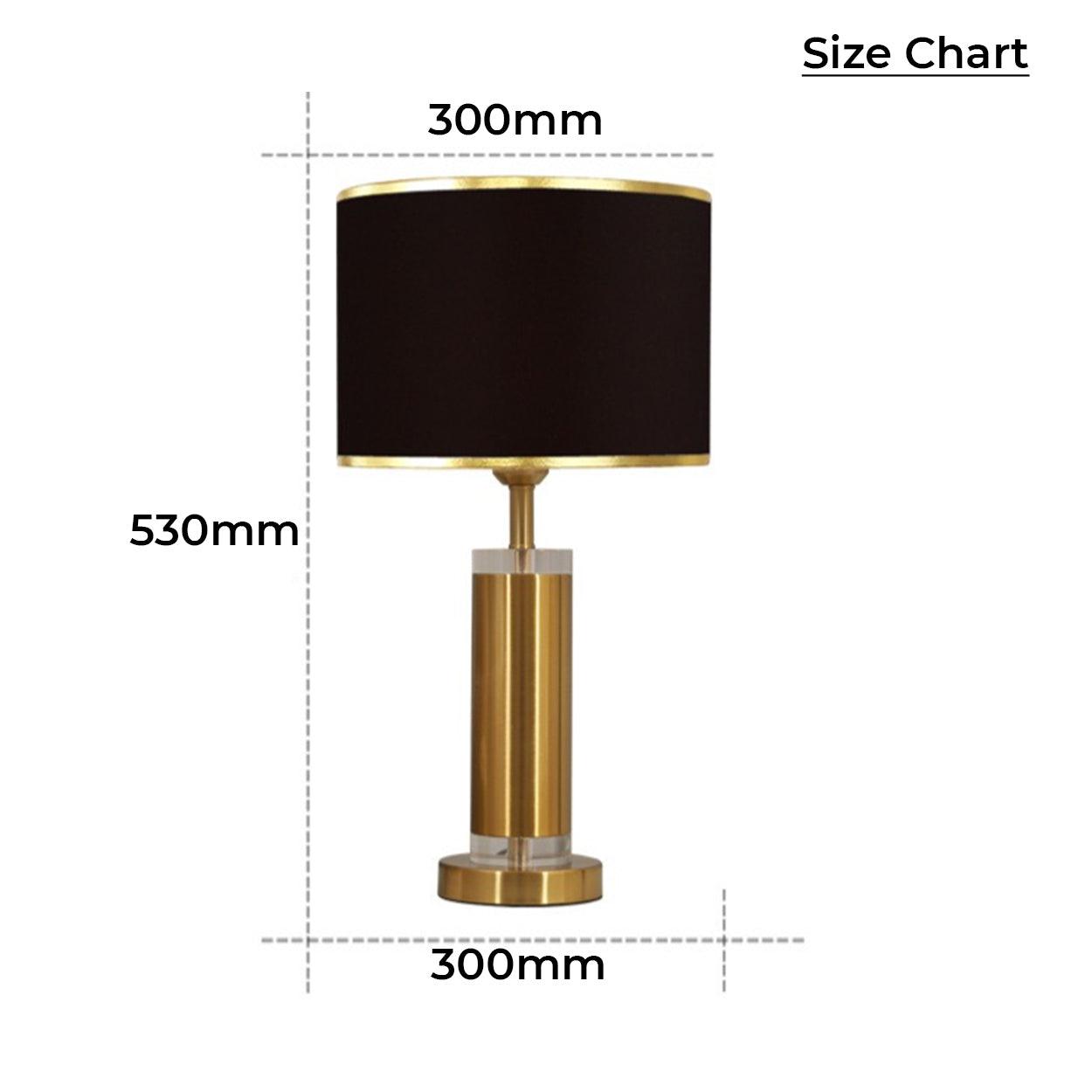 ROBERT LUXURY METAL AND CRYSTAL DESIGNER TABLE LAMP BEDSIDE LAMP - Ankur Lighting