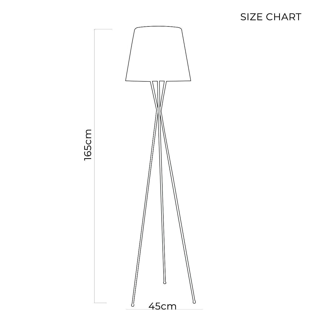 ANKUR AURAM FABRIC SHAD TRIPOD FLOOR LAMP - Ankur Lighting