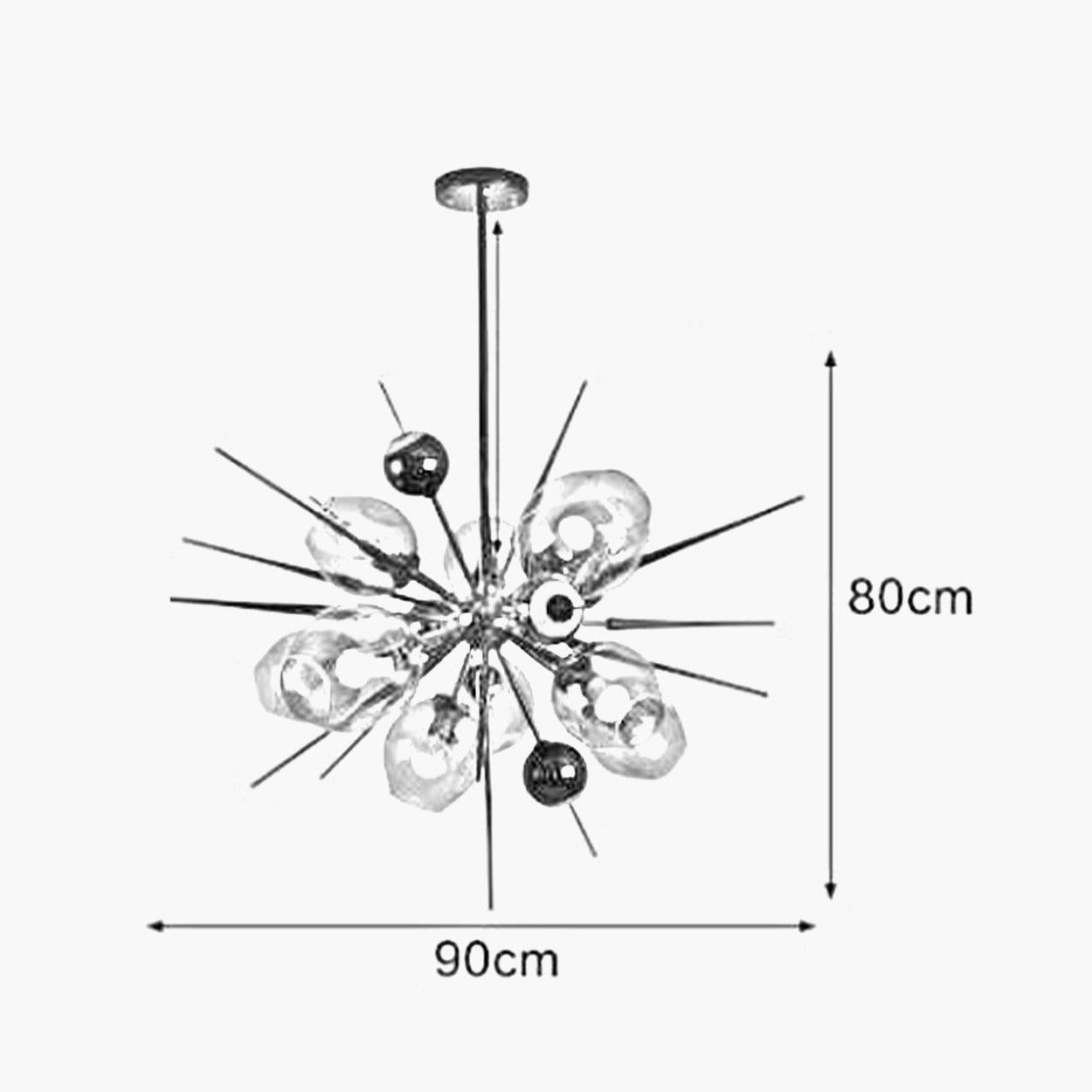 ANKUR BURST 5 LIGHT MODERN CONTEMPORARY CHANDELIER - Ankur Lighting